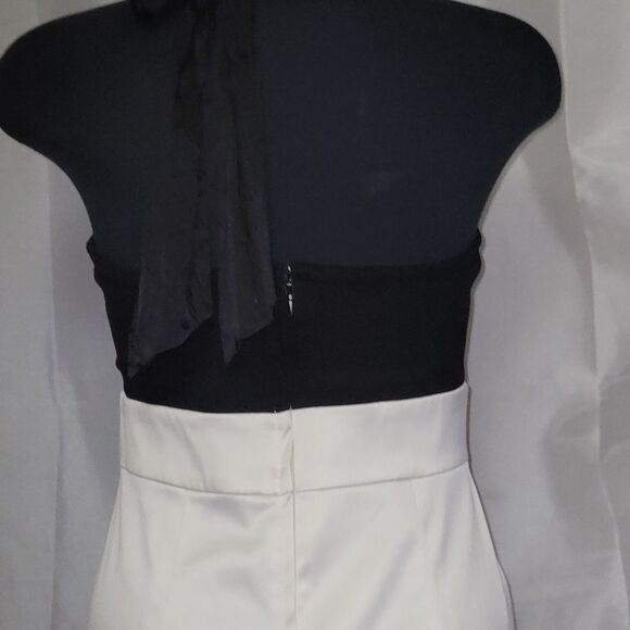 * * JUST TAYLOR black white cocktail prom Dress - Picture 6 of 8